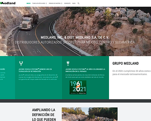 Proyecto Grupo Medland desarrollado por CerteroWeb