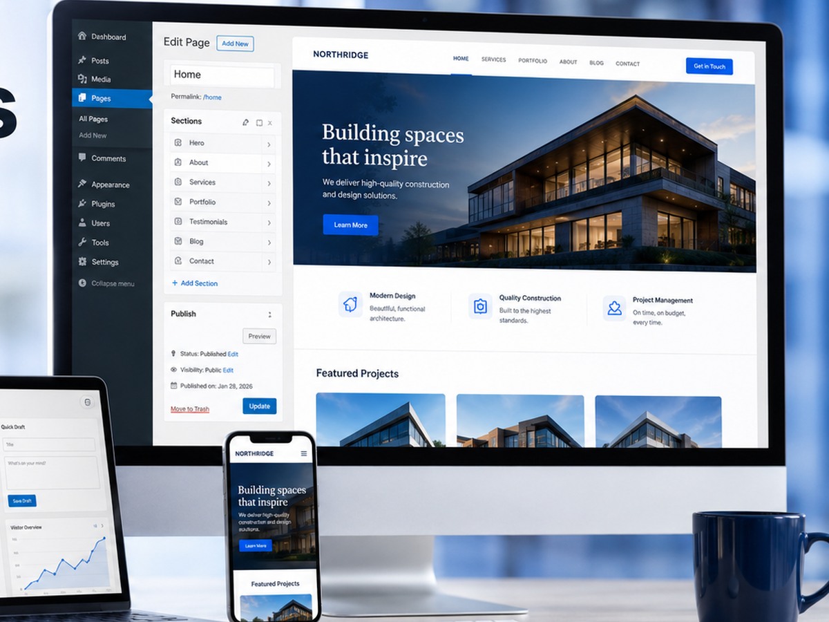 Sitio administrable y adaptable desarrollado con WordPress